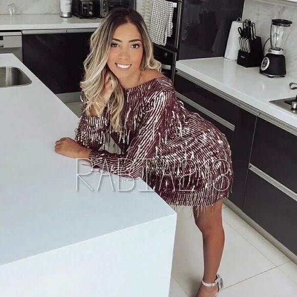 ZARA FRINGED SEQUIN DRESS - Picture 2 of 14